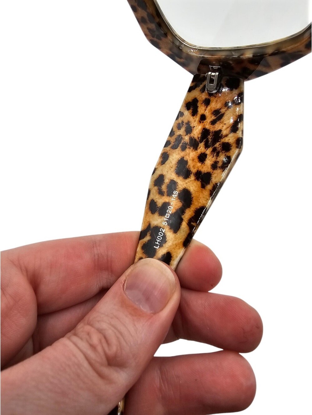 Polygon Eyeglasses For Women Vintage Fashion Plastic Clear Glasses Frame Leopard - Picture 5 of 6